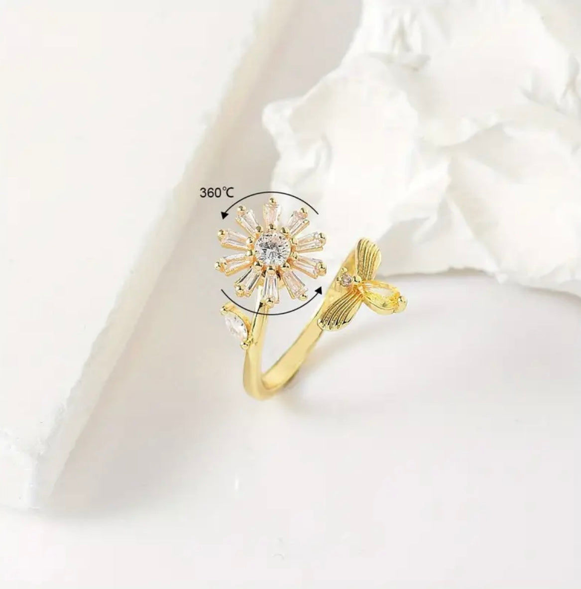 Anti-Stress Ring Blumen Schmetterling