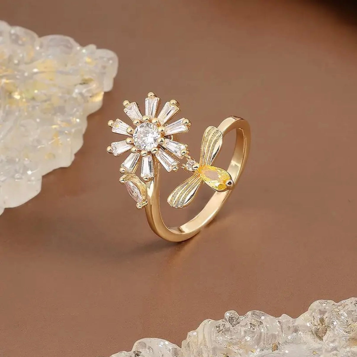 Anti-Stress Ring Blumen Schmetterling