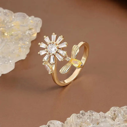Anti-Stress Ring Blumen Schmetterling