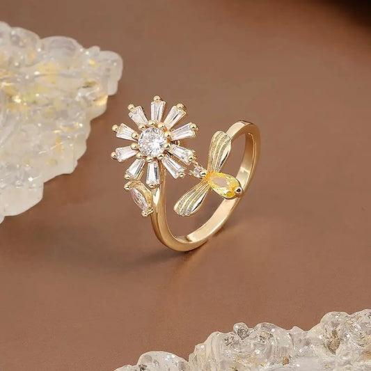 Anti-Stress Ring Blumen Schmetterling