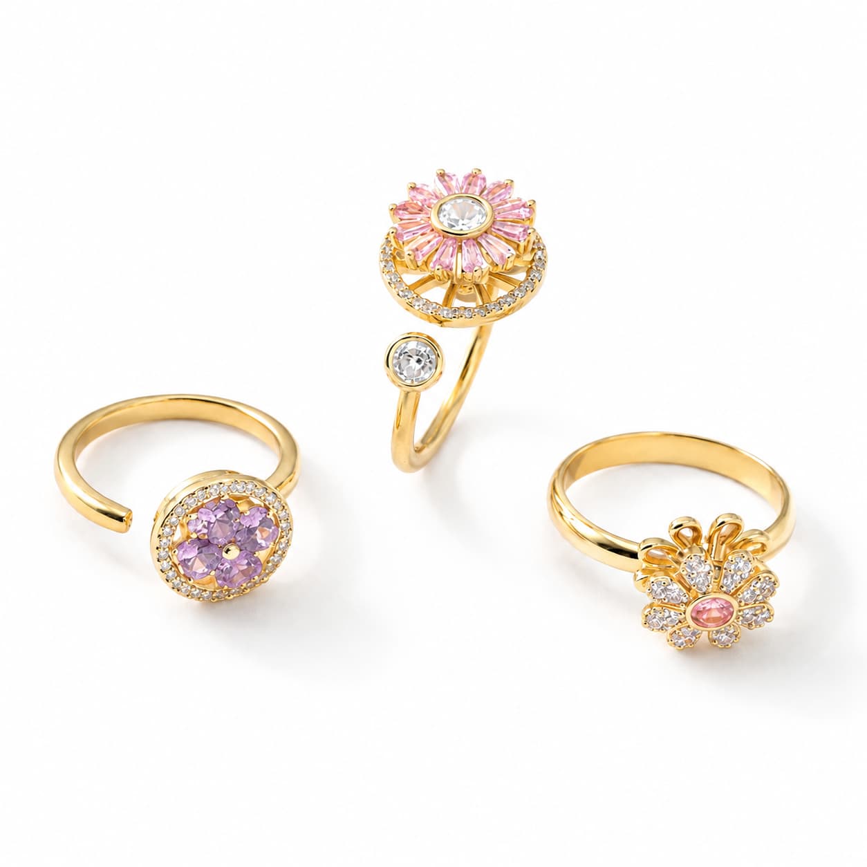 Drehring Blüten Trio