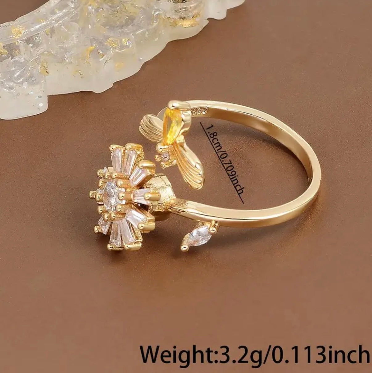 Anti-Stress Ring Blumen Schmetterling