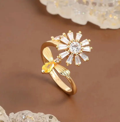 Anti-Stress Ring Blumen Schmetterling